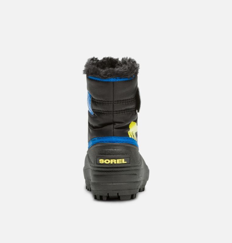 Kids Snow Boots Black/Blue - Sorel Toddler Commander™ - 240-WEYKIT